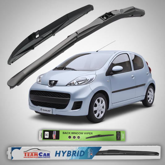 Ștergătoare Peugeot 107 5 uși Facelift (2009–2012) Hibrid | Set Complet – TeamCar®