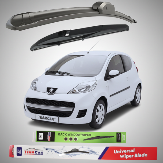 Ștergător Peugeot 107 3 uși Facelift (2009–2012) Flat | Set Complet – TeamCar®