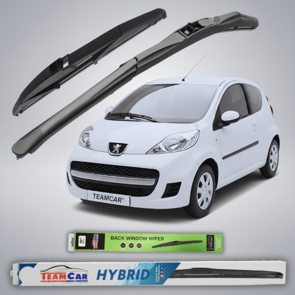 Ștergător Peugeot 107 3 uși Facelift (2009–2012) Hibrid | Set Complet – TeamCar®