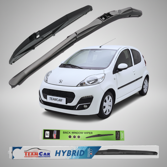 Ștergător Peugeot 107 5 uși Facelift II (2012–2014) Hibrid | Set Complet – TeamCar®