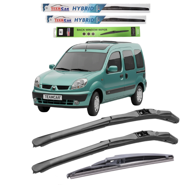 set complet de ștergătoare hibrid pentru Renault Kangoo I Facelift (2003–2008)