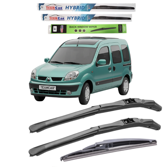 set complet de ștergătoare hibrid pentru Renault Kangoo I Facelift (2003–2008)
