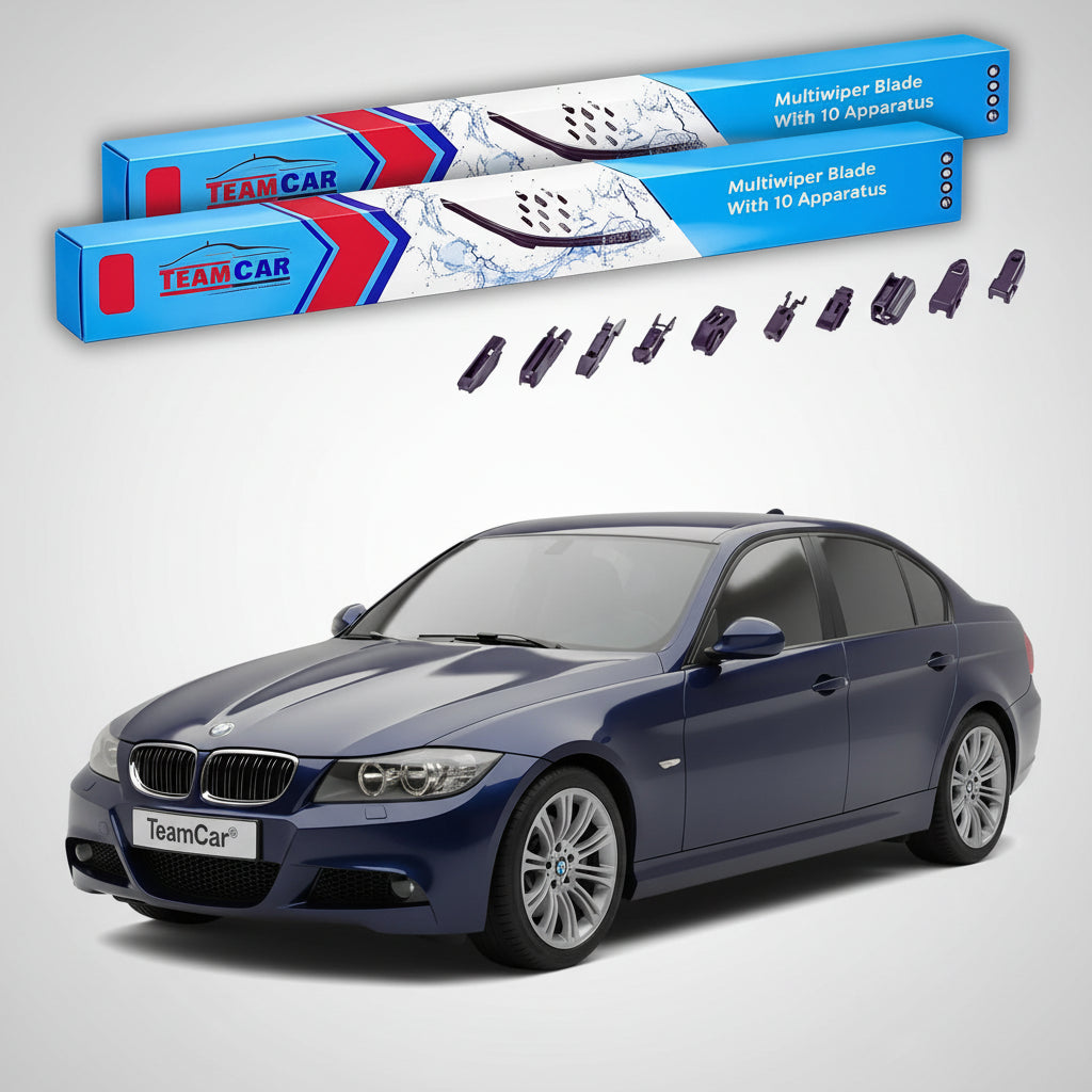 Ștergătoare TeamCar® pentru BMW Seria 3 (E90) Sedan Facelift 2009–2013 – Set Față Flat Premium