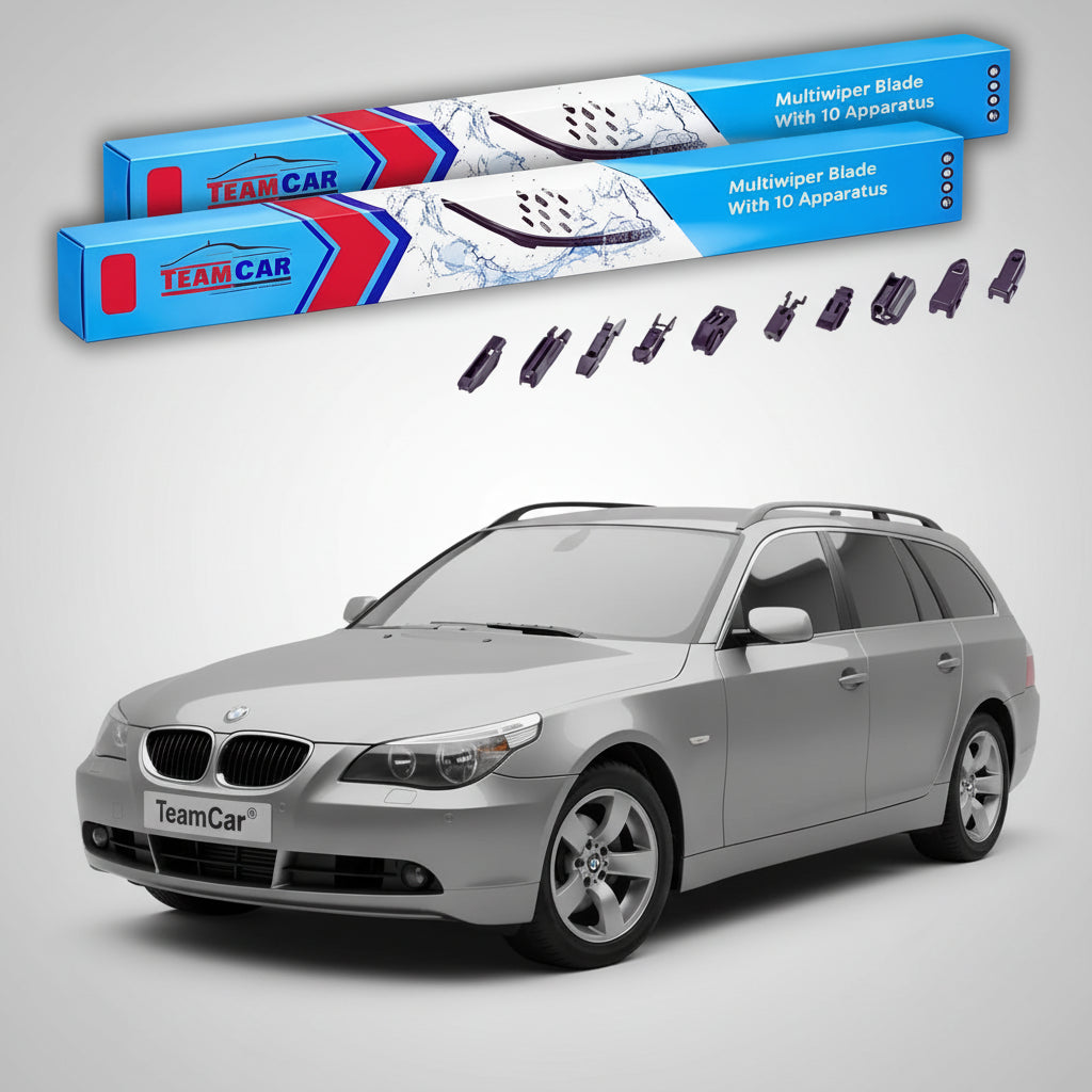 Ștergătoare TeamCar® pentru BMW Seria 5 Touring (E61) 2004–2010 – Set Față Flat Premium