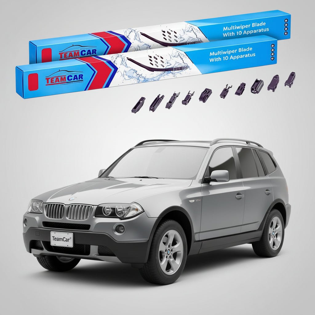 Ștergătoare TeamCar® pentru BMW X3 (E83) 2004–2010 – Set Față Flat Premium