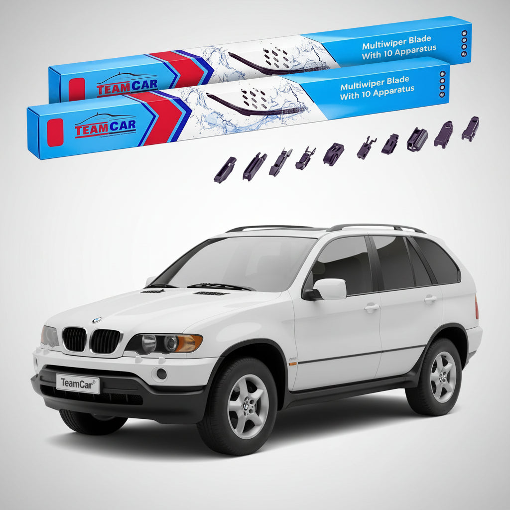 Ștergătoare TeamCar® pentru BMW X5 (E53) Non-Facelift 1999–2002 – Set Față Flat Premium
