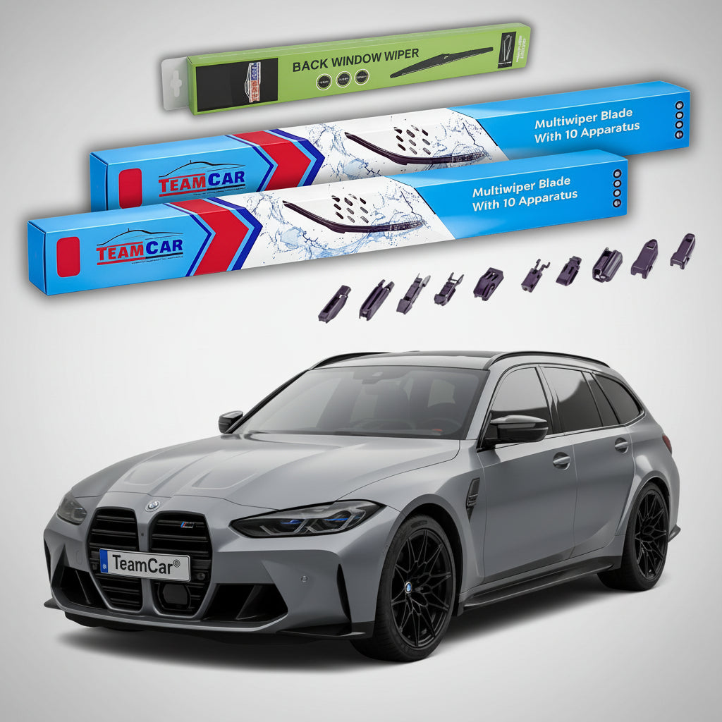 Ștergătoare TeamCar® pentru BMW M3 Touring (G81) 2019–prezent – Set Față și Spate Flat Premium