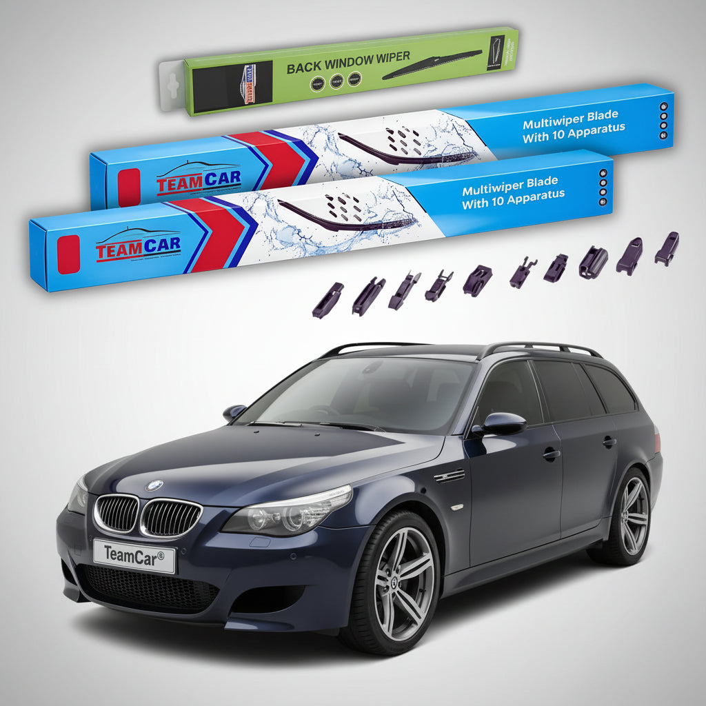 Ștergătoare TeamCar® pentru BMW M5 Touring (E61) 2007–2010 – Set Față și Spate Flat Premium