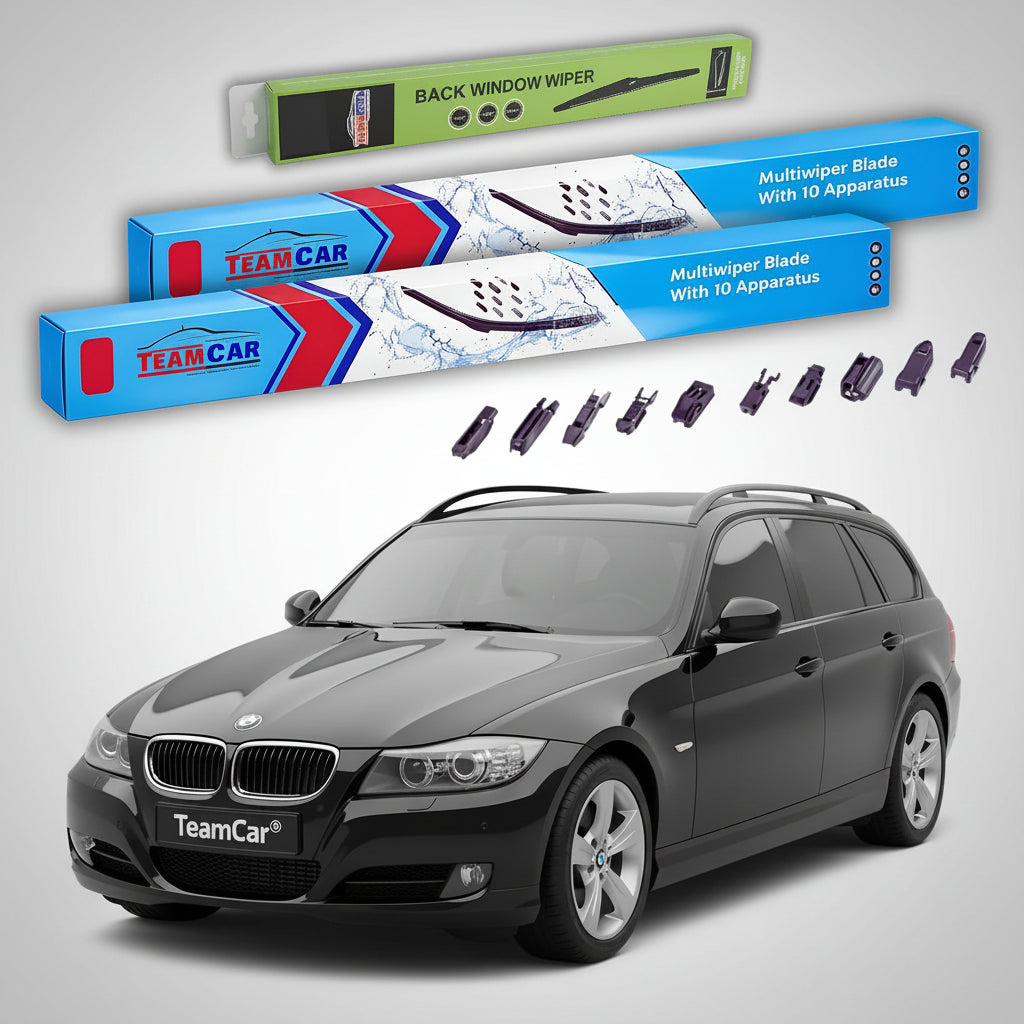 Ștergătoare TeamCar® pentru BMW Seria 3 Touring (E91) Facelift 2009–2013 – Set Față și Spate Flat Premium