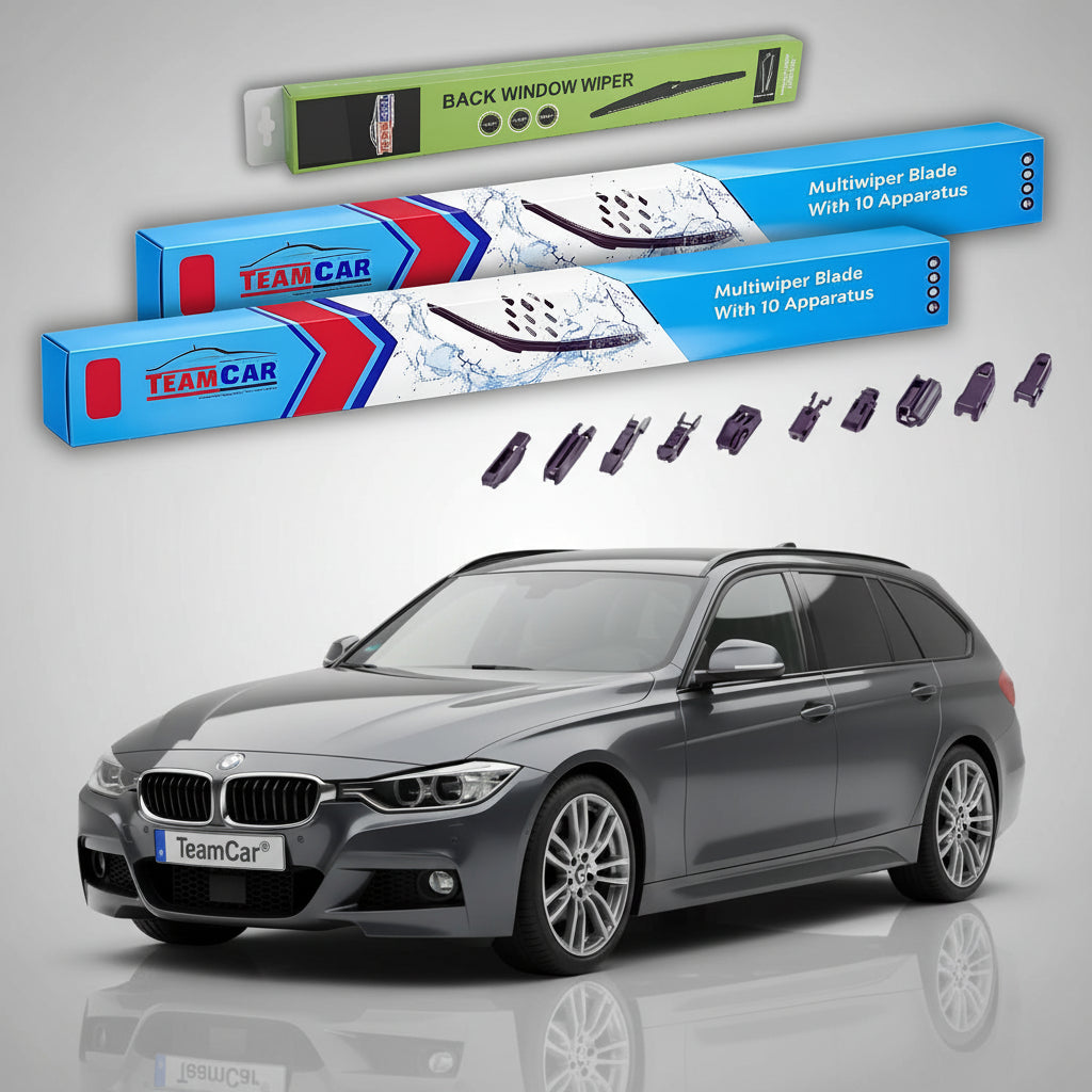 Ștergătoare TeamCar® pentru BMW Seria 3 Touring (F31) 2012–2019 – Set Față și Spate Flat Premium