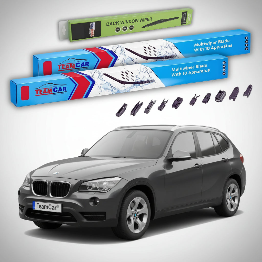 Ștergătoare TeamCar® pentru BMW X1 (E84) 2009–2015 – Set Față și Spate Flat Premium