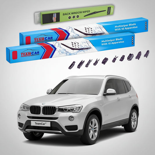 Ștergătoare TeamCar® pentru BMW X3 (F25) 2010–2017 – Set Față și Spate Flat Premium