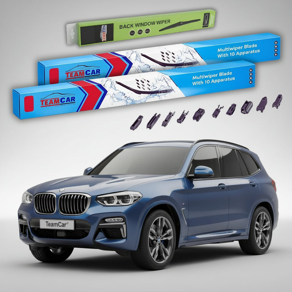 Ștergătoare TeamCar® pentru BMW X3 (G01) 2017–prezent – Set Față și Spate Flat Premium