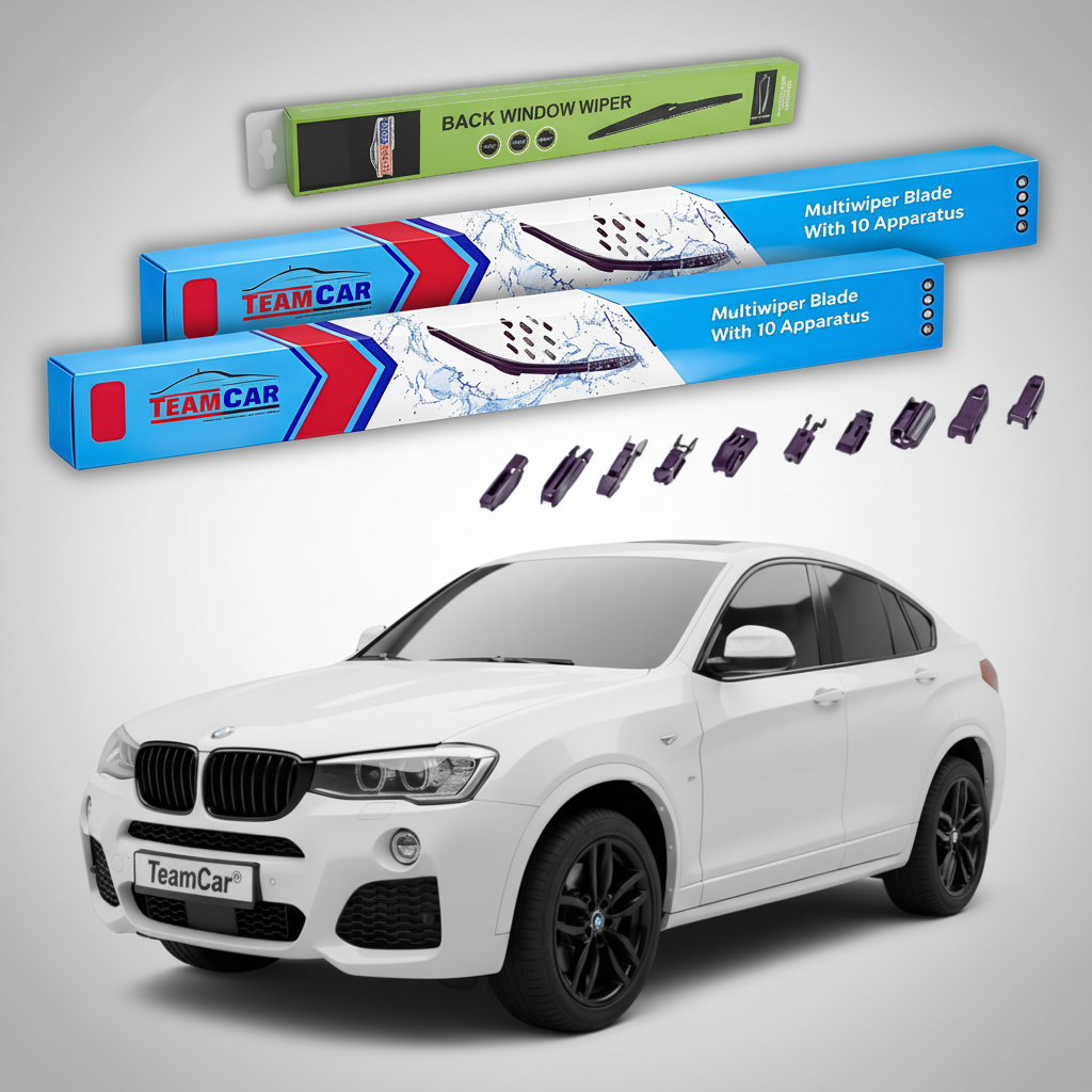 Ștergătoare TeamCar® pentru BMW X4 (F26) 2013–2018 – Set Față și Spate Flat Premium