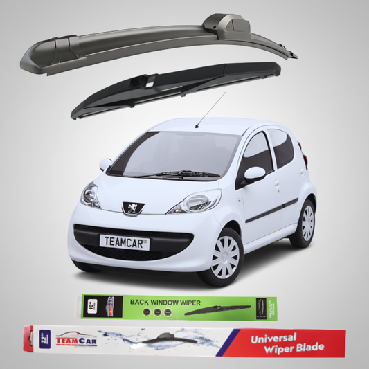 Ștergătoare TeamCar® Peugeot 107 5 uși (2005–2009) | Set Complet