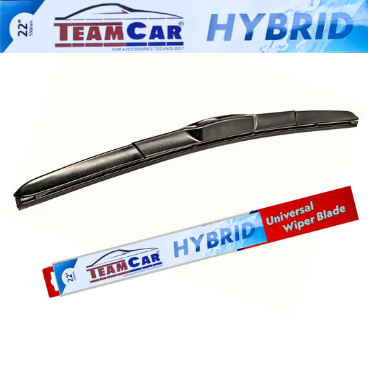 Ștergător hybrid TeamCar® 22 inch (550 mm) – Lamelă auto silențioasă, performanță premium, prindere cârlig J