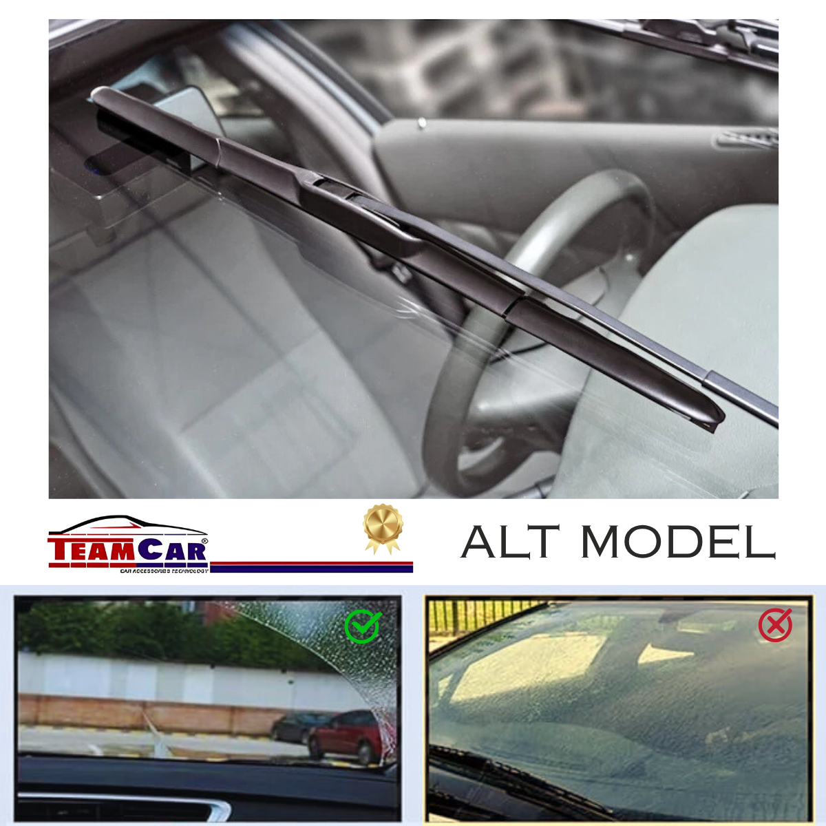 Ștergătoare TeamCar® Dacia Logan I (2004–2012) – Hybrid - Set față