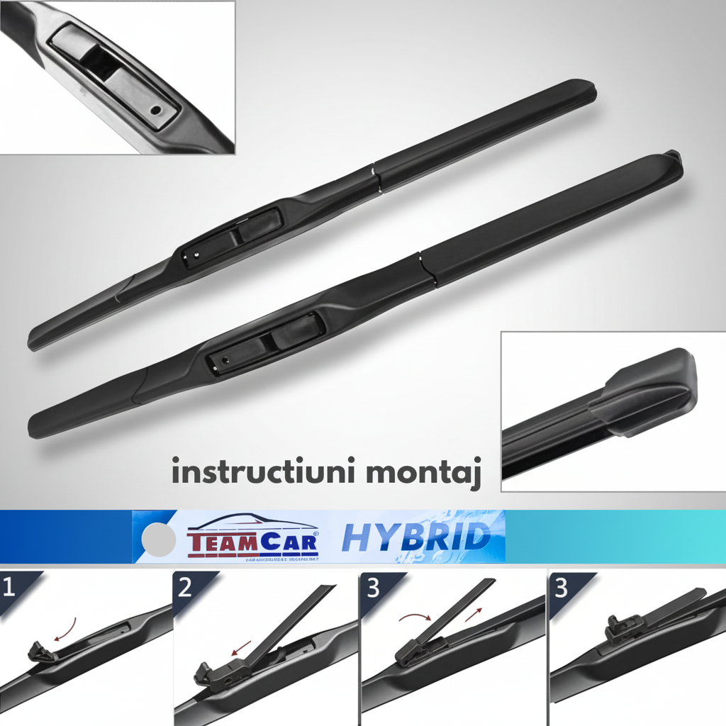 Ștergătoare Renault Kadjar Facelift (2018–2024) TeamCar® – Hibrid | Set Complet