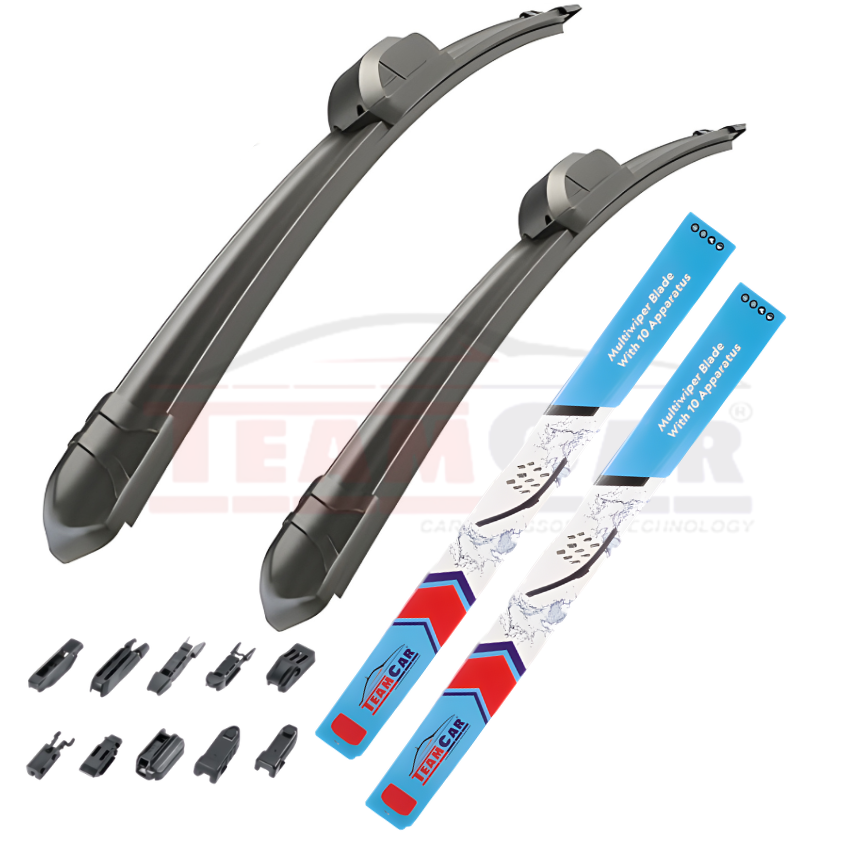 Covorase auto tip tavita dedicate pentru Ștergătoare Renault Laguna III Facelift (2011–2015) TeamCar® – Set față Hibrid - cauciuc antiderapant, usor de curatat