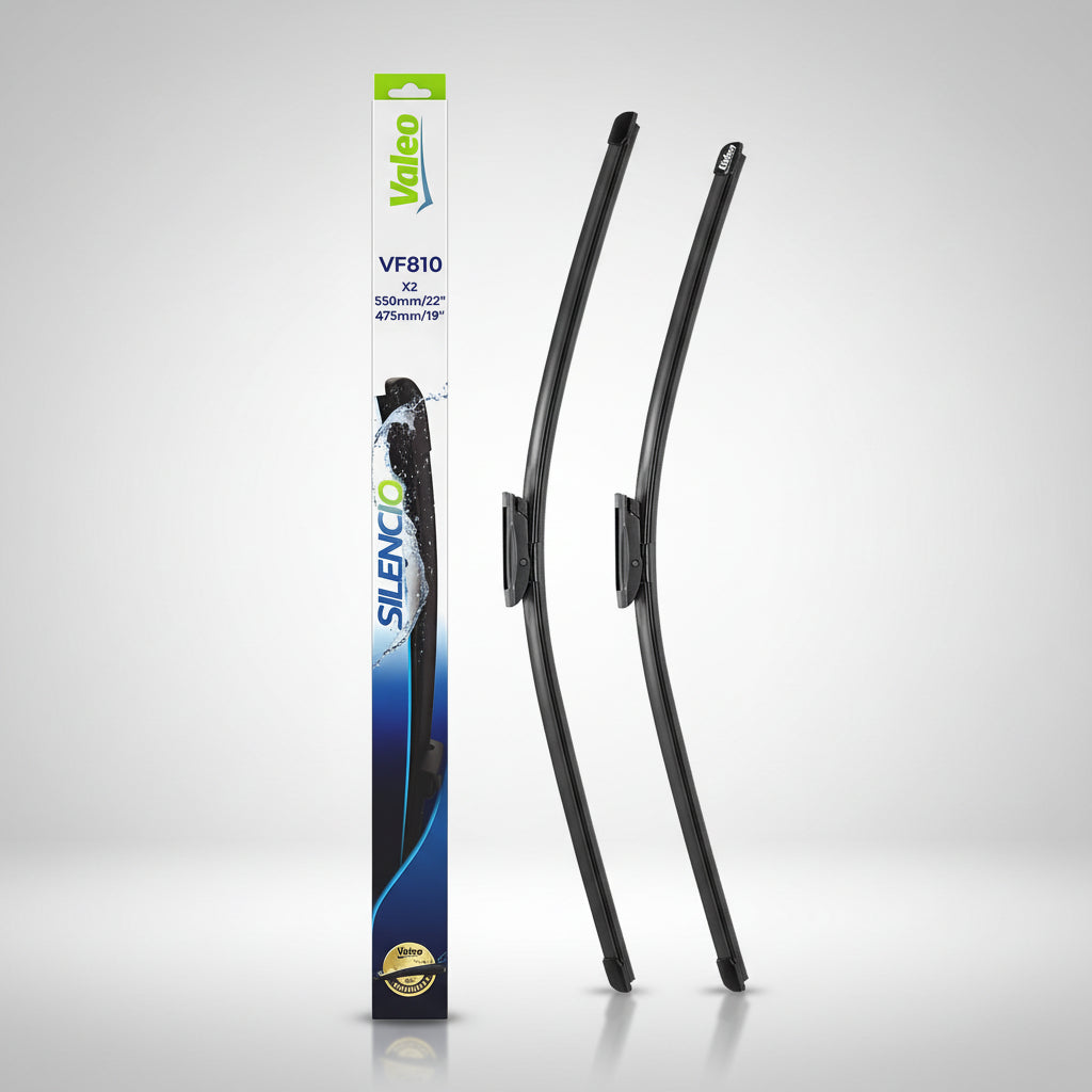 Set 2 lamele stergatoare Valeo VF810 Silencio Flat Blade izolate