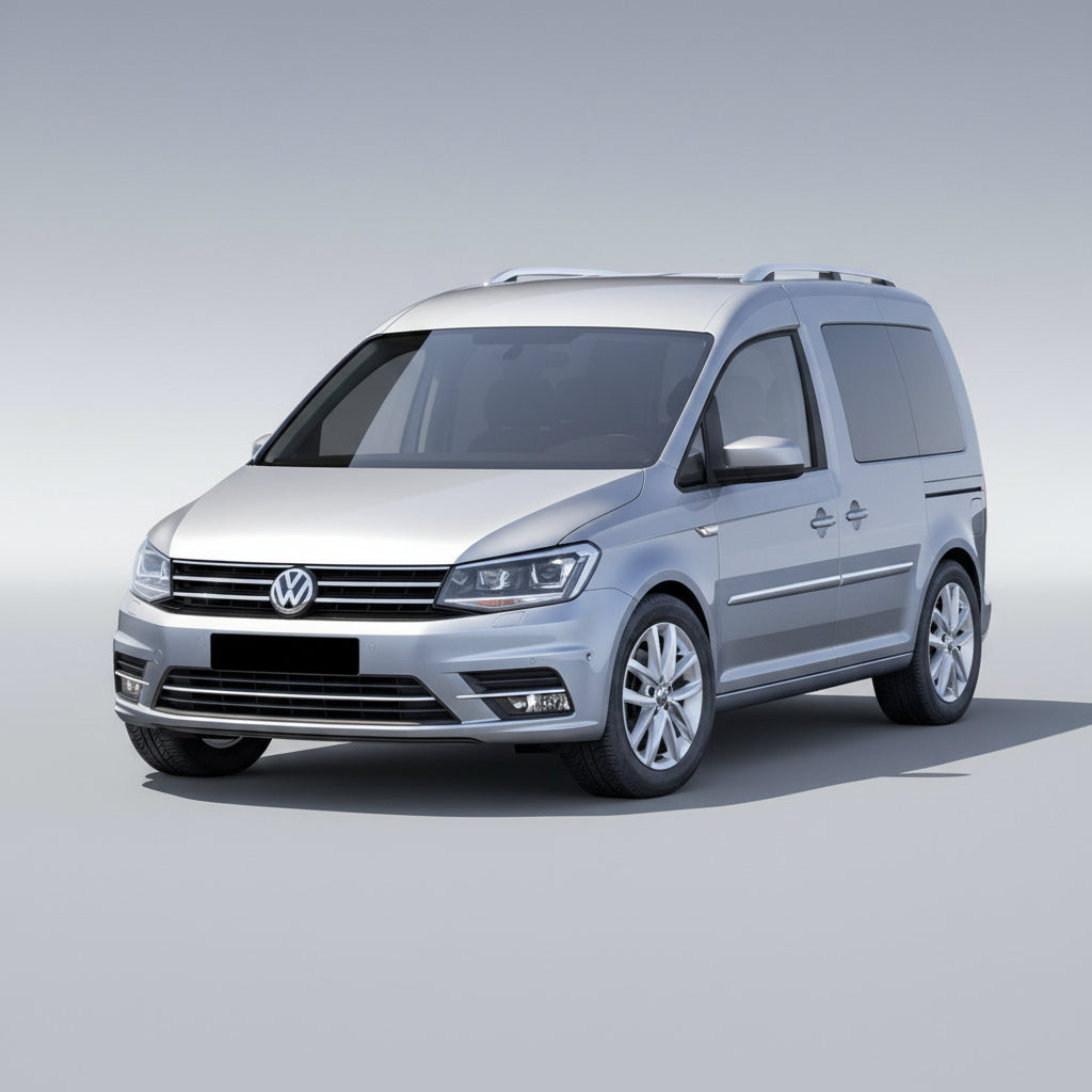 Tray Type Mats Compatible with Volkswagen Caddy 2015-2020, Black