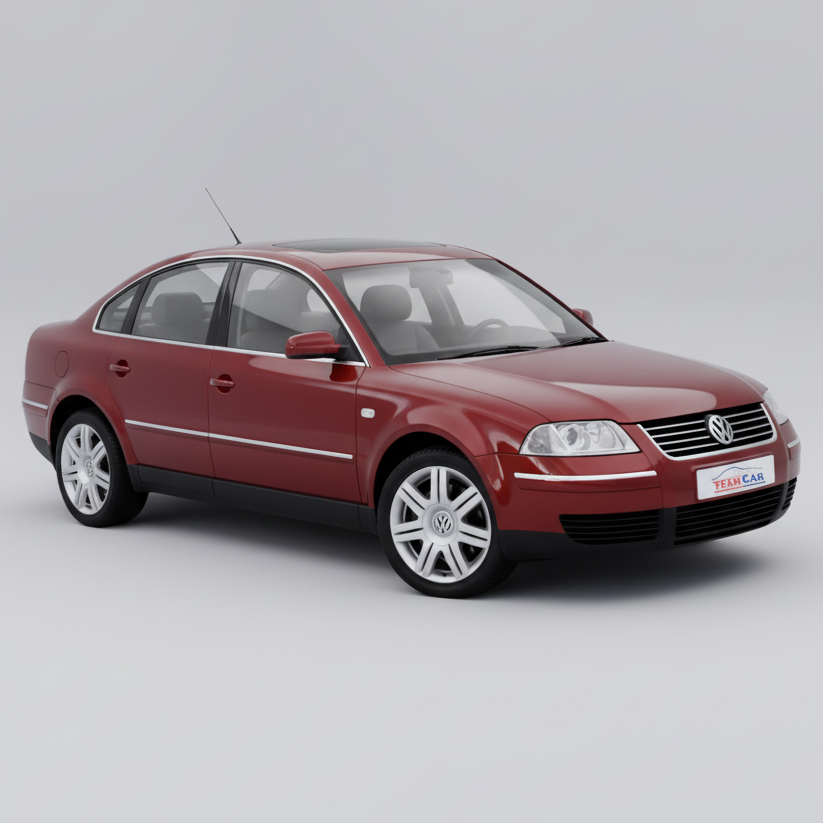 Maroon Volkswagen car on a white background