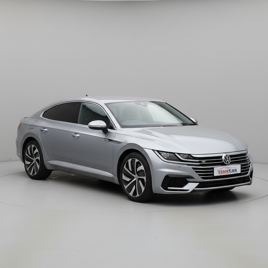 Silver Volkswagen Arteon (3H7) SEDAN 2017-2020 car on a white background