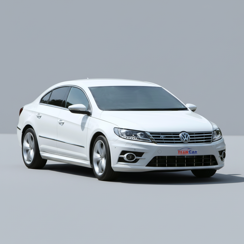 White Volkswagen CC (358) 2011-2016 car on a white background