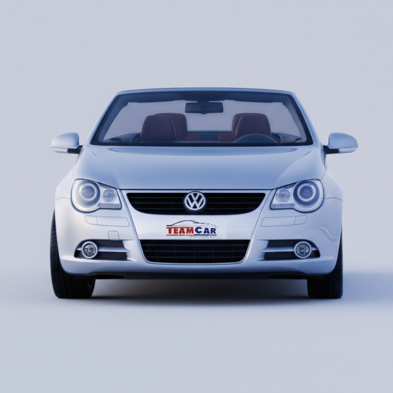 White Volkswagen Eos (1F7, 1F8) 2006-2015 car on a white background