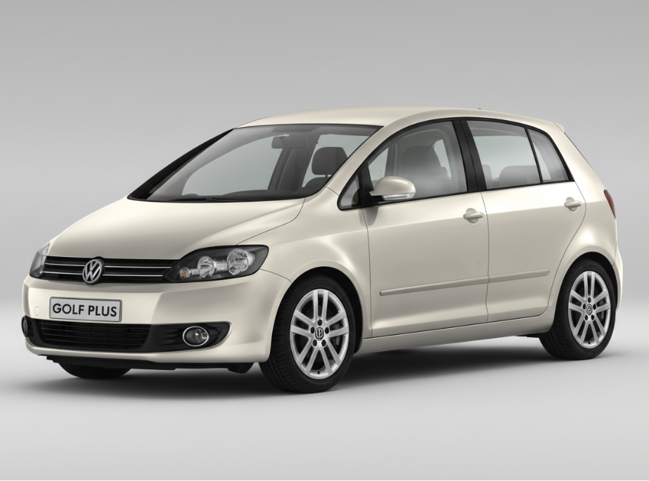 Volkswagen Golf Plus car on a white background