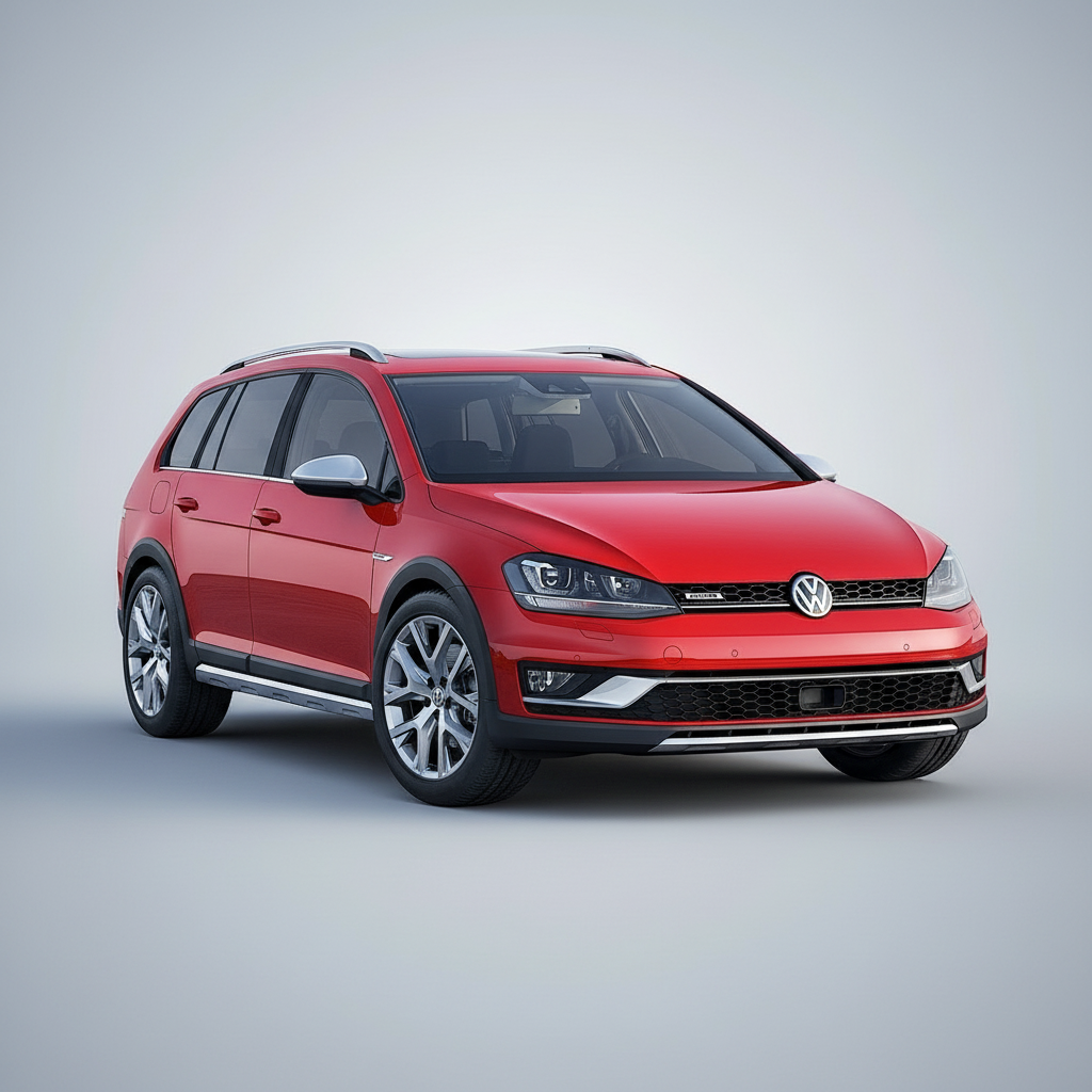 Floor Mats Compatible with Volkswagen Golf (VII Alltrack, BA5, BV5) 2014-2017, Black