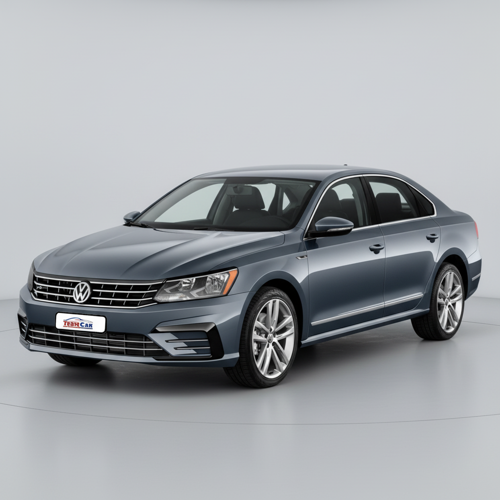 Gray Volkswagen Passat B8 Sedan 2014–2022 car on a white background