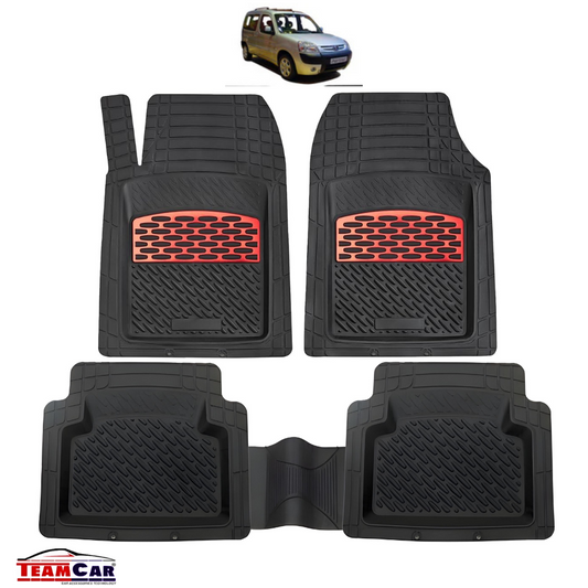 TeamCar® Car Mats Tray Type Compatible with Peugeot Partner I (1996-2008) Red