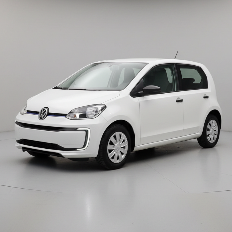 White Volkswagen Up! (121) 2011-2023 car on a white background