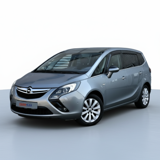 Silver Zafira C Tourer (2011–2019) on a white background