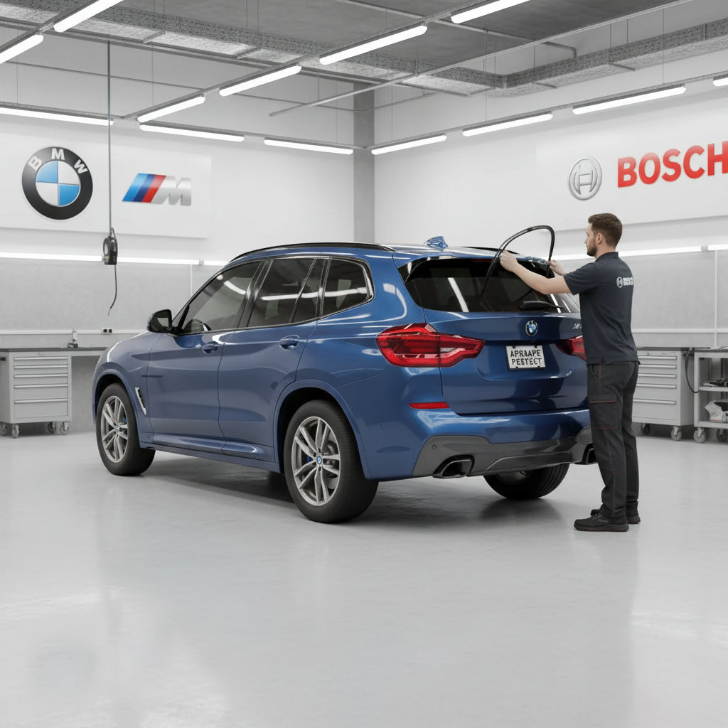 BMW X3 (G01, F97, G08) hátsó ablaktörlő csere Bosch Aerotwin hátsó A281H-val