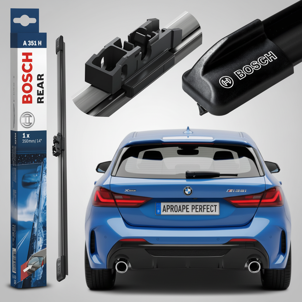 BOSCH A351H și BMW Seria 1 F40, vedere din spate.