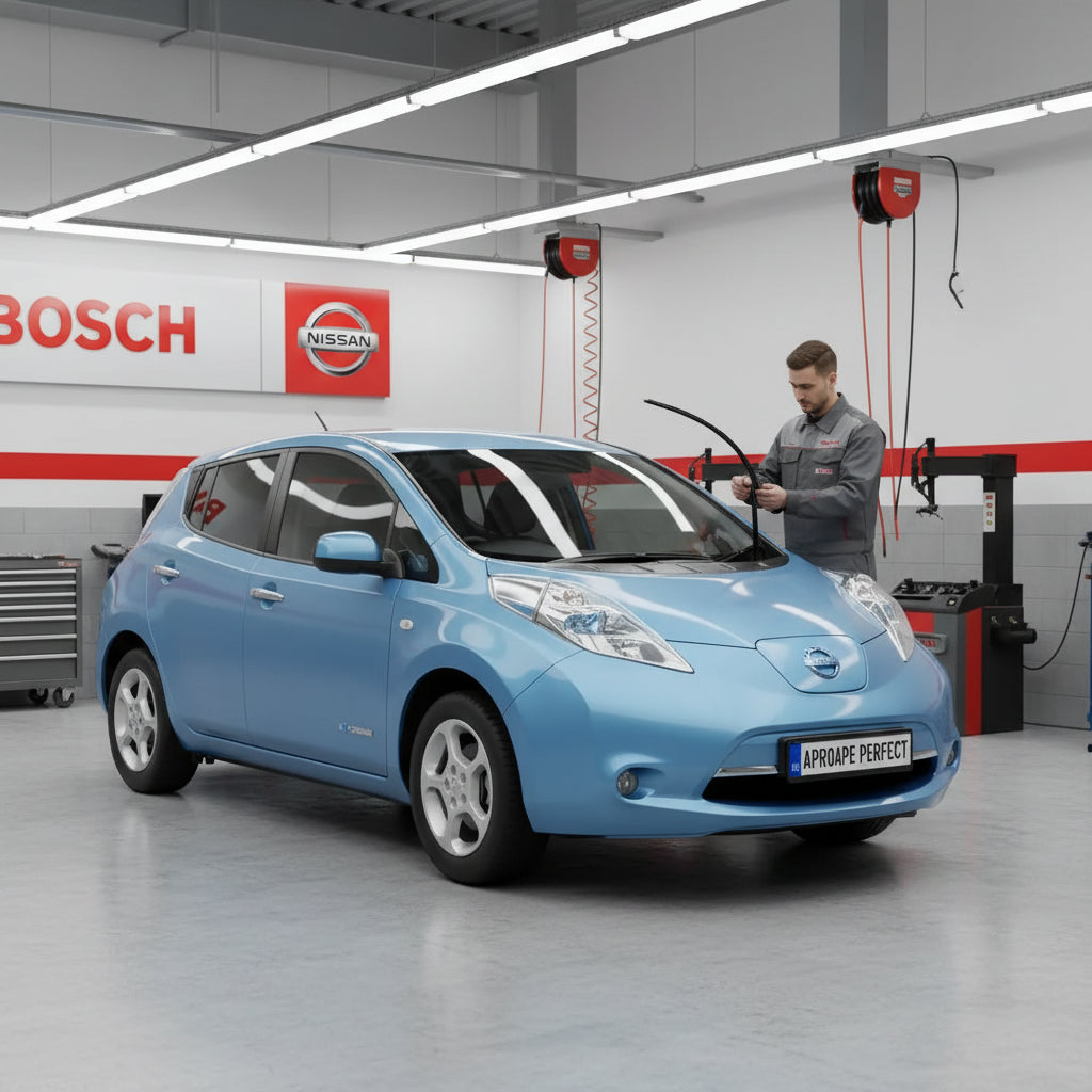 Schimbare Set 2 Ștergătoare Parbriz Bosch Aerotwin Retrofit AR653S la Nissan Leaf ZE0 (2010–2017) – 650 mm + 400 mm | Prindere Tip Cârlig (J-Hook)