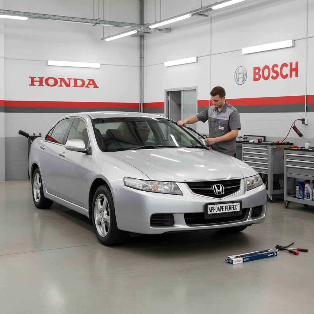 Schimbare Set 2 Ștergătoare Parbriz Bosch Aerotwin Retrofit AR653S la Honda Accord VII (2003–2008) – 650 mm + 400 mm | Prindere Tip Cârlig (J-Hook)