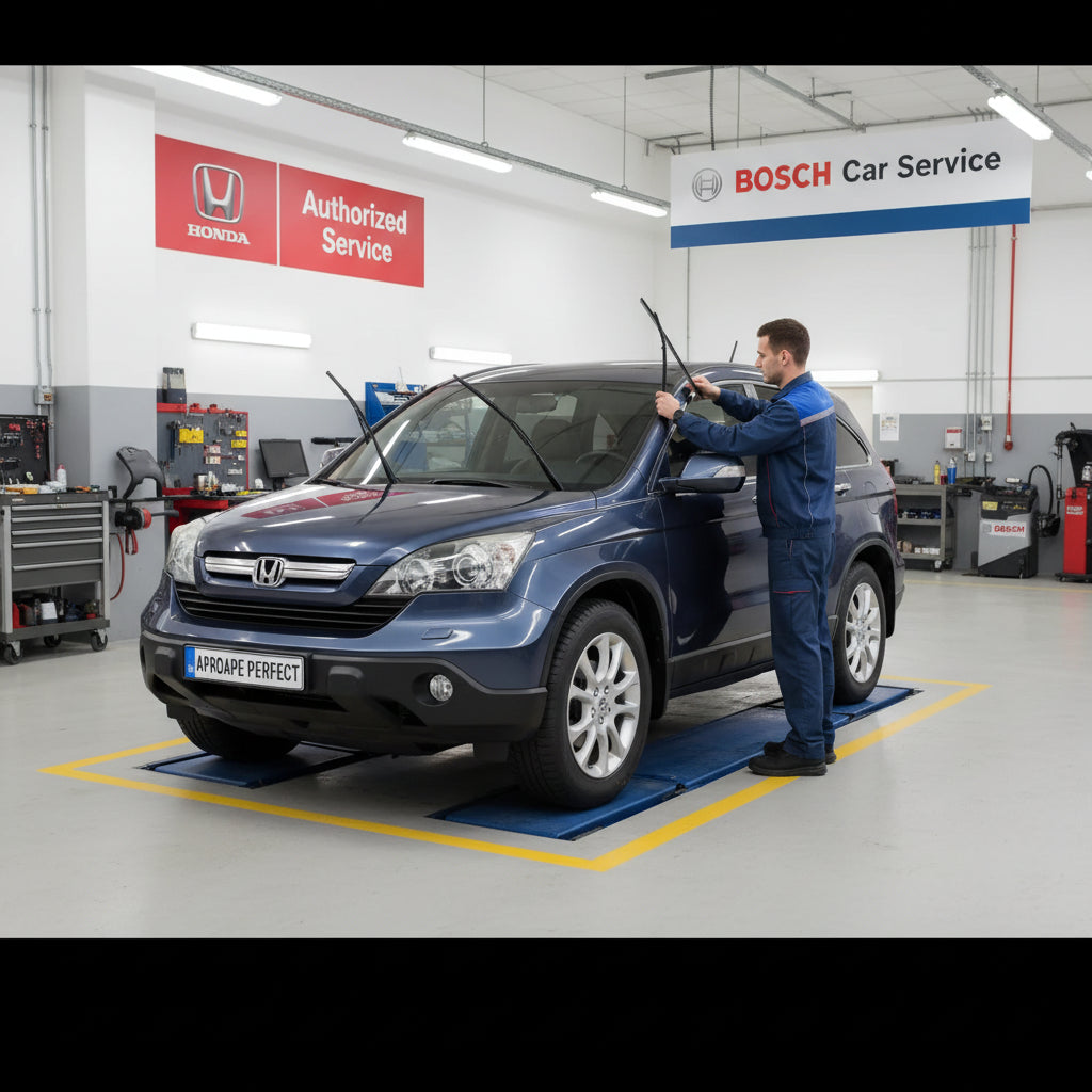 Schimbare Set 2 Ștergătoare Parbriz Bosch Aerotwin Retrofit AR653S la Honda CR-V III RE (2006–2012) – 650 mm + 400 mm | Prindere Tip Cârlig (J-Hook)