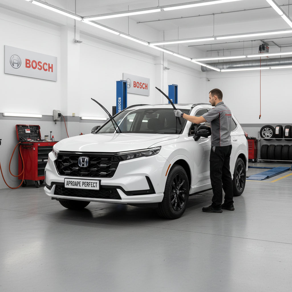 Schimbare Set 2 Ștergătoare Parbriz Bosch Aerotwin Retrofit AR653S la Honda CR-V VI RS/RY (2023–Prezent) – 650 mm + 400 mm | Prindere Tip Cârlig (J-Hook)