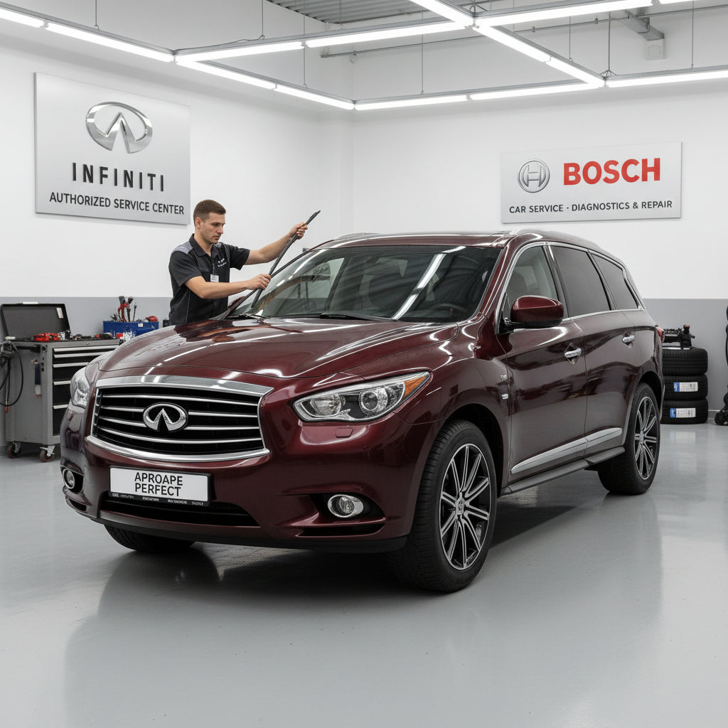 Schimbare Set 2 Ștergătoare Parbriz Bosch Aerotwin Retrofit AR653S la Infiniti QX60 (2012–2021) – 650 mm + 400 mm | Prindere Tip Cârlig (J-Hook)