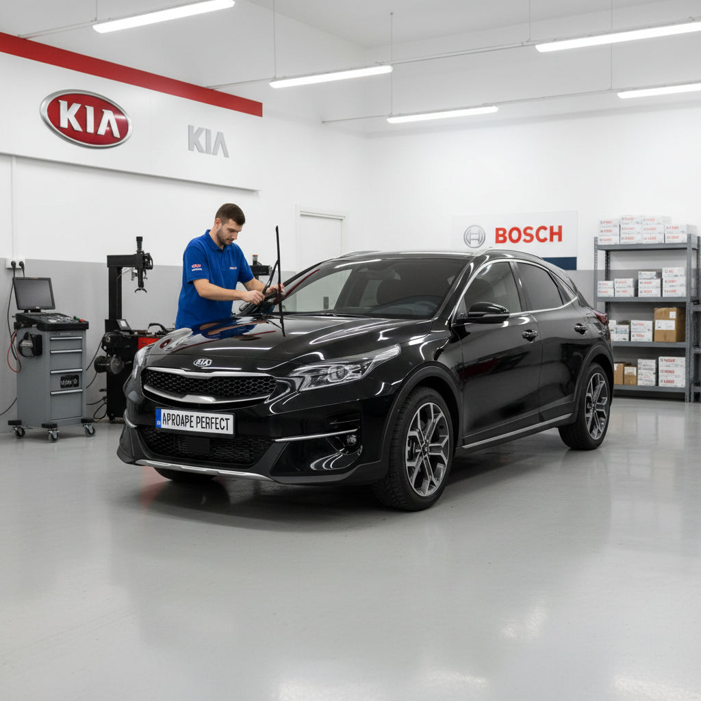 Schimbare Set 2 Ștergătoare Parbriz Bosch Aerotwin Retrofit AR653S la Kia Xceed CD (2019–Prezent) – 650 mm + 400 mm | Prindere Tip Cârlig (J-Hook)