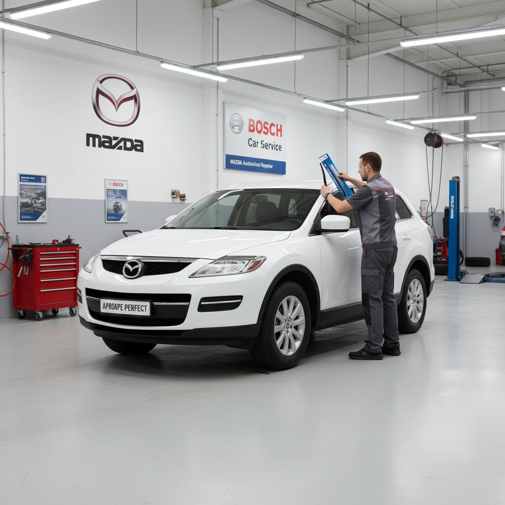 Schimbare Set 2 Ștergătoare Parbriz Bosch Aerotwin Retrofit AR653S la Mazda CX-9 TB (2006–2015) – 650 mm + 400 mm | Prindere Tip Cârlig (J-Hook)