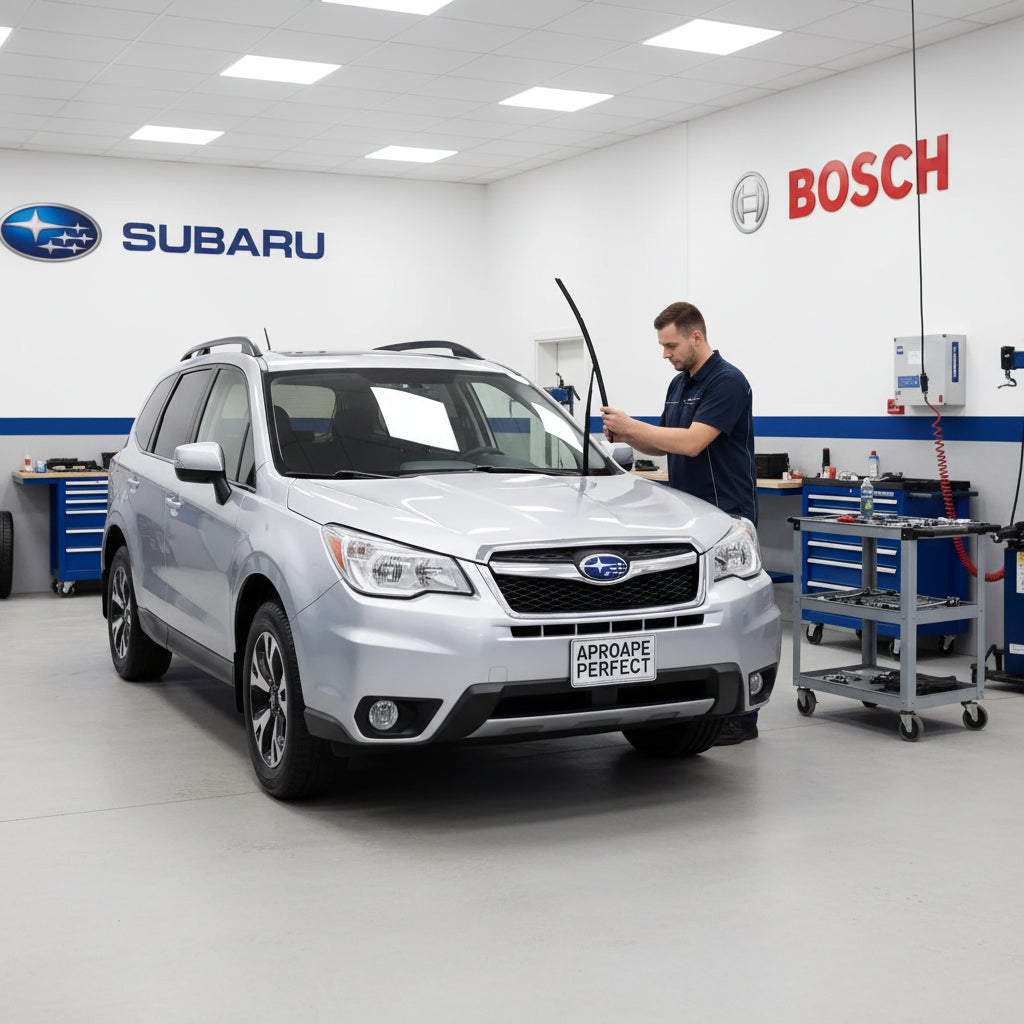 Schimbare Set 2 Ștergătoare Parbriz Bosch Aerotwin Retrofit AR653S la  Subaru Forester SJ (2012–2018) – 650 mm + 400 mm | Prindere Tip Cârlig (J-Hook)