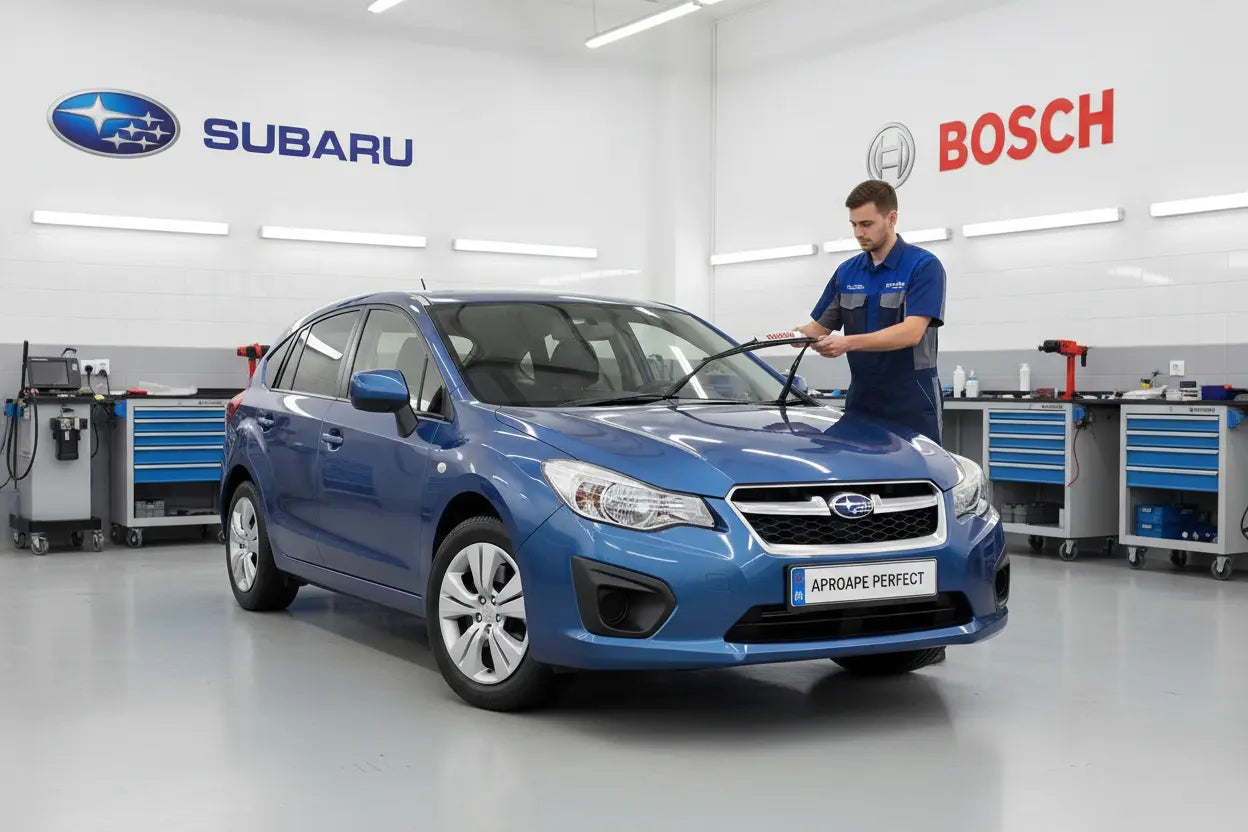 Schimbare Set 2 Ștergătoare Parbriz Bosch Aerotwin Retrofit AR653S la Subaru Impreza GP/GJ (2011–2016) – 650 mm + 400 mm | Prindere Tip Cârlig (J-Hook)