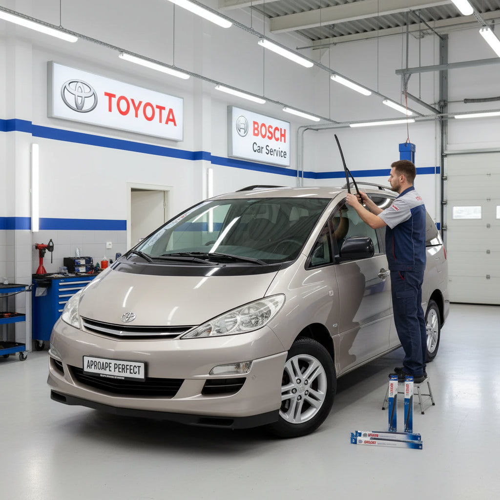 2 darabos Bosch Aerotwin AR653S ablaktörlő lapát készlet Toyota Previa III R2-höz (2005-től napjainkig) – 650 mm + 400 mm | J-kampós rögzítés