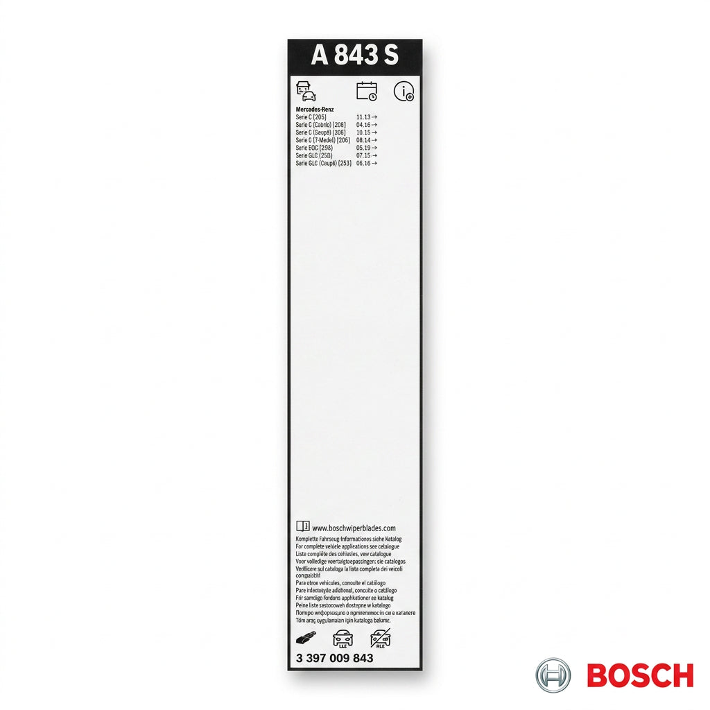 Bosch A843S etchetă spate