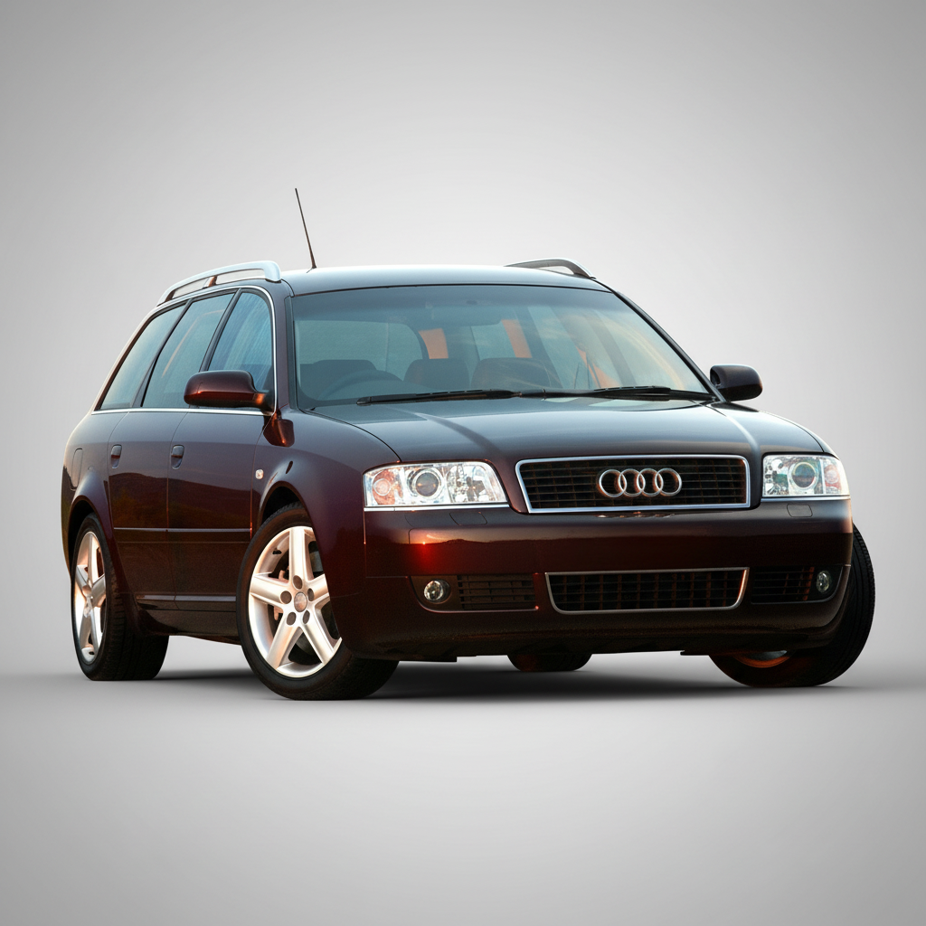 Brown Audi car on a white background