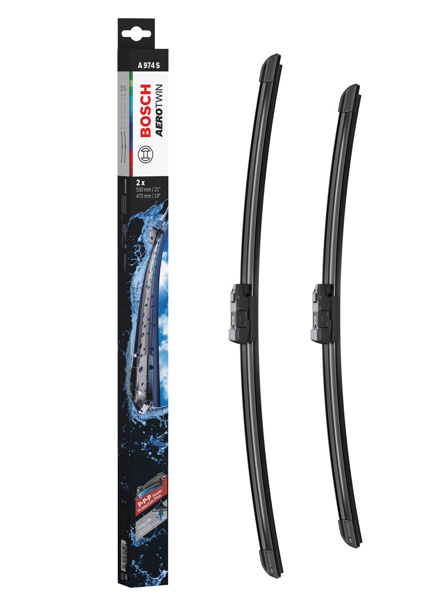 Ambalaj Bosch Aerotwin A974S și două lamele de 530 și 475 mm